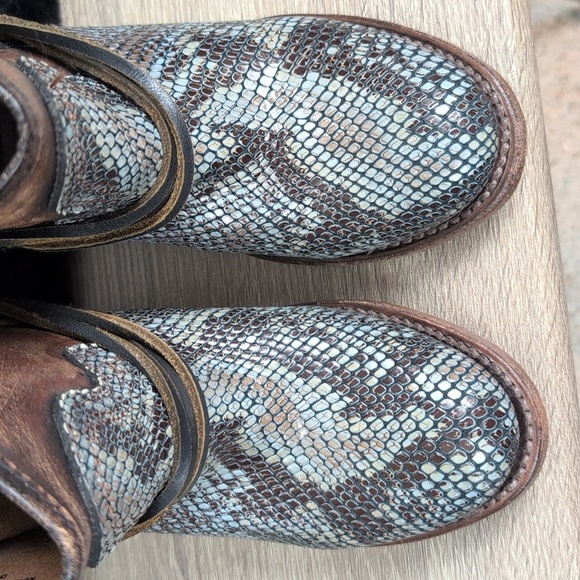 Freebird By Steven, Leather, Snake Skin Print Booties - Picture 13 of 13